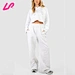 Upgrade your activewear with our cropped hoodie and sweatpants set.